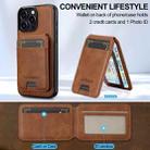 For iPhone 16 Pro Max LC.IMEEKE L3 Series Detachable RFID Card Bag Magsafe Phone Case(Brown) - 3