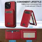 For iPhone 16 Pro Max LC.IMEEKE L3 Series Detachable RFID Card Bag Magsafe Phone Case(Red) - 3