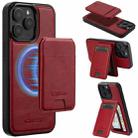 For iPhone 15 Pro Max LC.IMEEKE L3 Series Detachable RFID Card Bag Magsafe Phone Case(Red) - 1