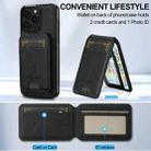 For iPhone 15 Pro LC.IMEEKE L3 Series Detachable RFID Card Bag Magsafe Phone Case(Black) - 3