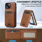 For iPhone 15 Plus / 14 Plus LC.IMEEKE L3 Series Detachable RFID Card Bag Magsafe Phone Case(Brown) - 3