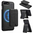 For iPhone SE 2022 / 2020 LC.IMEEKE L3 Series Detachable RFID Card Bag Magsafe Phone Case(Black) - 1