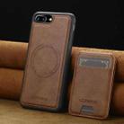For iPhone SE 2022 / 2020 LC.IMEEKE L3 Series Detachable RFID Card Bag Magsafe Phone Case(Brown) - 2