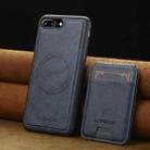For iPhone SE 2022 / 2020 LC.IMEEKE L3 Series Detachable RFID Card Bag Magsafe Phone Case(Blue) - 2