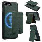 For iPhone SE 2022 / 2020 LC.IMEEKE L3 Series Detachable RFID Card Bag Magsafe Phone Case(Green) - 1