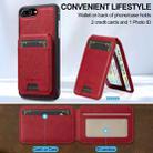 For iPhone 8 Plus / 7 Plus LC.IMEEKE L3 Series Detachable RFID Card Bag Magsafe Phone Case(Red) - 3