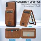 For iPhone XS / X LC.IMEEKE L3 Series Detachable RFID Card Bag Magsafe Phone Case(Brown) - 3