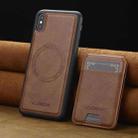 For iPhone XS Max LC.IMEEKE L3 Series Detachable RFID Card Bag Magsafe Phone Case(Brown) - 2