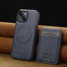 For iPhone 13 mini LC.IMEEKE L3 Series Detachable RFID Card Bag Magsafe Phone Case(Blue) - 2