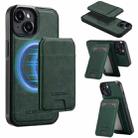 For iPhone 13 mini LC.IMEEKE L3 Series Detachable RFID Card Bag Magsafe Phone Case(Green) - 1
