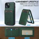 For iPhone 13 mini LC.IMEEKE L3 Series Detachable RFID Card Bag Magsafe Phone Case(Green) - 3