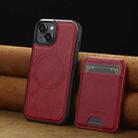 For iPhone 13 mini LC.IMEEKE L3 Series Detachable RFID Card Bag Magsafe Phone Case(Red) - 2