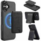 For iPhone 17 LC.IMEEKE L3 Series Detachable RFID Card Bag Magsafe Phone Case(Black) - 1
