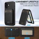 For iPhone 17 LC.IMEEKE L3 Series Detachable RFID Card Bag Magsafe Phone Case(Black) - 2
