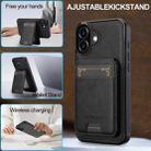For iPhone 17 LC.IMEEKE L3 Series Detachable RFID Card Bag Magsafe Phone Case(Black) - 3