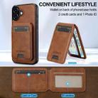 For iPhone 17 LC.IMEEKE L3 Series Detachable RFID Card Bag Magsafe Phone Case(Brown) - 2