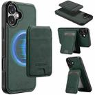 For iPhone 17 LC.IMEEKE L3 Series Detachable RFID Card Bag Magsafe Phone Case(Green) - 1