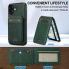 For iPhone 17 LC.IMEEKE L3 Series Detachable RFID Card Bag Magsafe Phone Case(Green) - 2