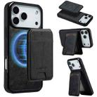 For iPhone 17 Pro LC.IMEEKE L3 Series Detachable RFID Card Bag Magsafe Phone Case(Black) - 1