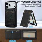 For iPhone 17 Pro LC.IMEEKE L3 Series Detachable RFID Card Bag Magsafe Phone Case(Black) - 2