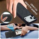 For iPhone 17 Pro LC.IMEEKE L3 Series Detachable RFID Card Bag Magsafe Phone Case(Black) - 5