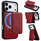 For iPhone 17 Pro LC.IMEEKE L3 Series Detachable RFID Card Bag Magsafe Phone Case(Red) - 1