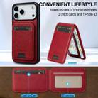 For iPhone 17 Pro LC.IMEEKE L3 Series Detachable RFID Card Bag Magsafe Phone Case(Red) - 2