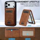 For iPhone 17 Pro Max LC.IMEEKE L3 Series Detachable RFID Card Bag Magsafe Phone Case(Brown) - 2