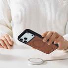 For iPhone 17 Pro Max LC.IMEEKE L3 Series Detachable RFID Card Bag Magsafe Phone Case(Brown) - 4