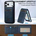 For iPhone 17 Pro Max LC.IMEEKE L3 Series Detachable RFID Card Bag Magsafe Phone Case(Blue) - 2