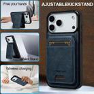 For iPhone 17 Pro Max LC.IMEEKE L3 Series Detachable RFID Card Bag Magsafe Phone Case(Blue) - 3