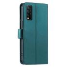 For vivo Y20G / Y12a / iQOO U1x Ring Buckle Rhombic Leather Phone Case(Green) - 3