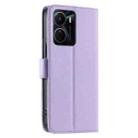 For vivo Y16 4G / Y56 5G / Y02s 4G Ring Buckle Rhombic Leather Phone Case(Purple) - 3