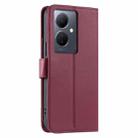 For vivo Y78 5G Global / V29 Lite  Ring Buckle Rhombic Leather Phone Case(Red) - 3