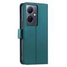 For vivo Y78 5G Global / V29 Lite  Ring Buckle Rhombic Leather Phone Case(Green) - 3