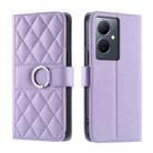 For vivo Y78 5G Global / V29 Lite  Ring Buckle Rhombic Leather Phone Case(Purple) - 1