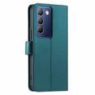 For vivo Y200E 5G Global / Y100 5G IDN Ring Buckle Rhombic Leather Phone Case(Green) - 3