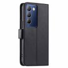 For vivo Y200E 5G Global / Y100 5G IDN Ring Buckle Rhombic Leather Phone Case(Black) - 3