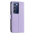 For vivo Y200E 5G Global / Y100 5G IDN Ring Buckle Rhombic Leather Phone Case(Purple) - 3