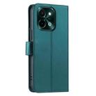 For vivo Y28 4G Global Ring Buckle Rhombic Leather Phone Case(Green) - 3