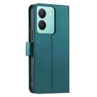 For vivo Y36 4G / 5G / Y27 5G Ring Buckle Rhombic Leather Phone Case(Green) - 3