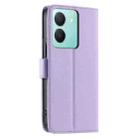 For vivo Y36 4G / 5G / Y27 5G Ring Buckle Rhombic Leather Phone Case(Purple) - 3