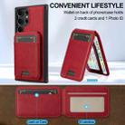 For Samsung Galaxy S24 Ultra 5G LC.IMEEKE L3 Series Detachable RFID Card Bag Magsafe Phone Case(Red) - 3