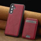 For Samsung Galaxy S24 FE 5G LC.IMEEKE L3 Series Detachable RFID Card Bag Magsafe Phone Case(Red) - 2