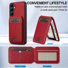 For Samsung Galaxy S24 FE 5G LC.IMEEKE L3 Series Detachable RFID Card Bag Magsafe Phone Case(Red) - 3