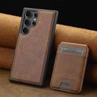 For Samsung Galaxy S23 Ultra 5G LC.IMEEKE L3 Series Detachable RFID Card Bag Magsafe Phone Case(Brown) - 2
