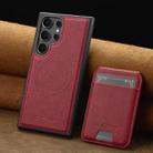 For Samsung Galaxy S23 Ultra 5G LC.IMEEKE L3 Series Detachable RFID Card Bag Magsafe Phone Case(Red) - 2