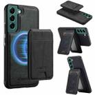 For Samsung Galaxy S21+ 5G LC.IMEEKE L3 Series Detachable RFID Card Bag Magsafe Phone Case(Black) - 1