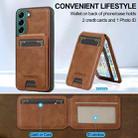 For Samsung Galaxy S22 5G LC.IMEEKE L3 Series Detachable RFID Card Bag Magsafe Phone Case(Brown) - 3