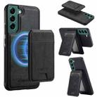 For Samsung Galaxy S21 FE 5G LC.IMEEKE L3 Series Detachable RFID Card Bag Magsafe Phone Case(Black) - 1